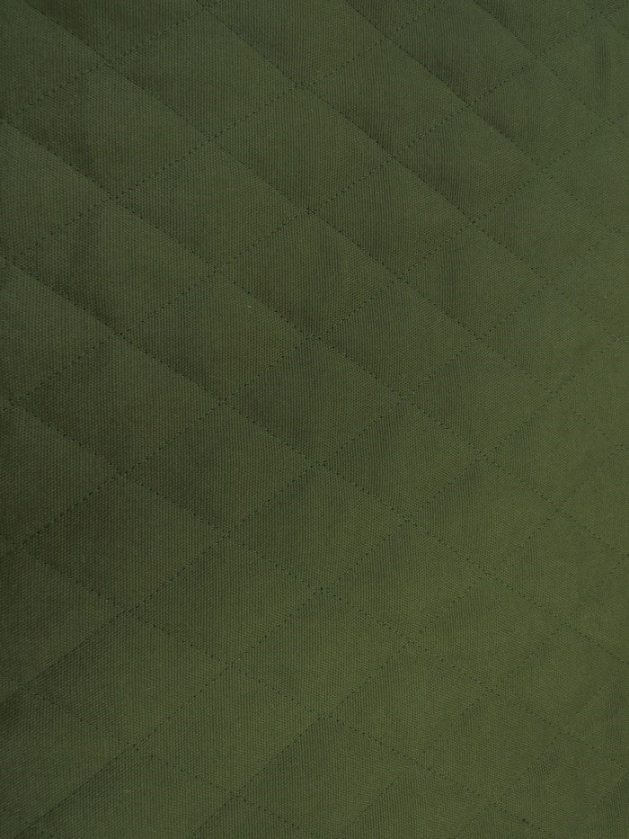 12 oz Cotton Canvas DOUBLE SIDED BATTING w peach skin fabric - ARMY GREEN/Black