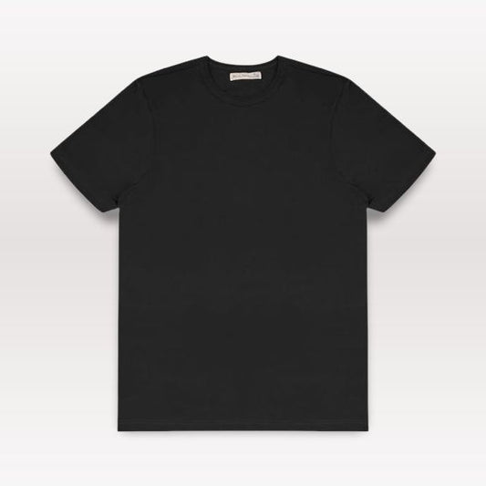 1950s Loopwheeled Classic Fit Lightweight T-Shirt - Deep Black