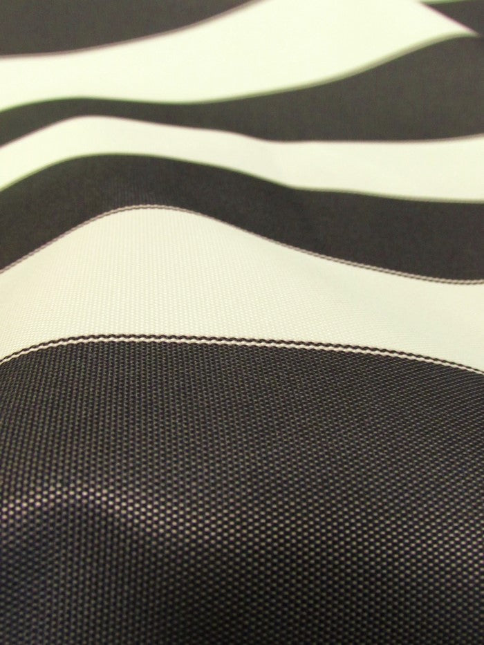 2 Tone Stripe Deck Canvas Outdoor Waterproof Fabric / Yellow/White / Sold By The Yard Closeout!!!