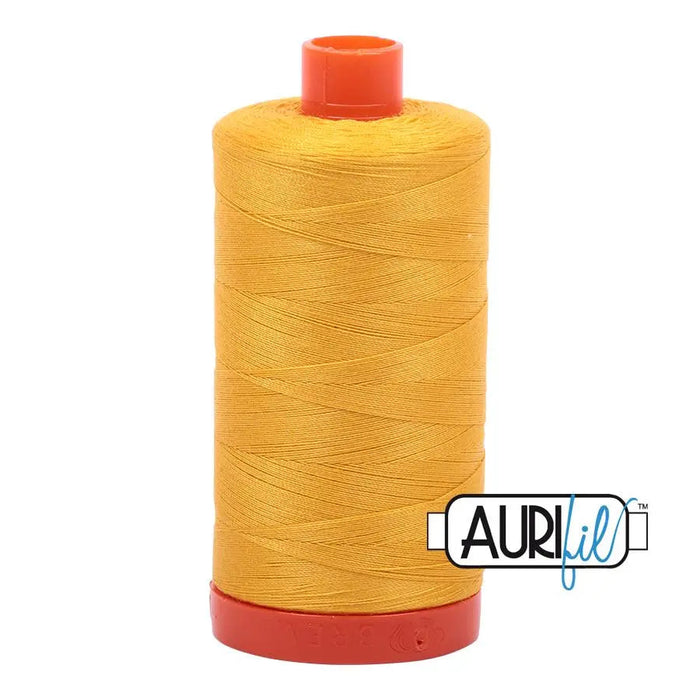 2135 Yellow Aurifil Cotton 50wt Large Spool||color:2135 Yellow