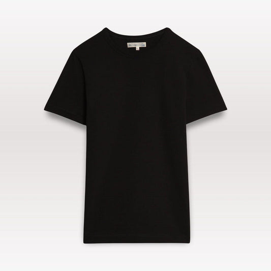 215 Loopwheeled Classic Fit Midweight T-Shirt - Deep Black, flat lay