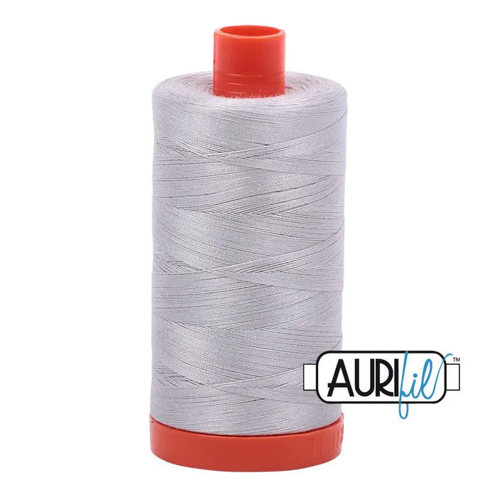 2615 Aluminium Aurifil Cotton 50wt Large Spool||color:2615 Aluminum