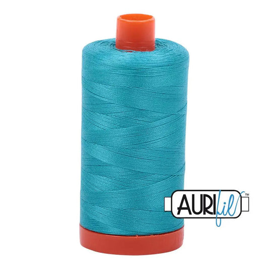 2810 Turquoise Aurifil Cotton 50wt Large Spool||color:2810 Turquoise