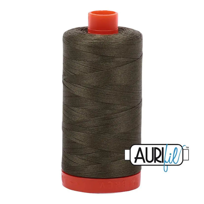 2905 Army Green Aurifil Cotton 50wt Large Spool||color:2905 Army Green