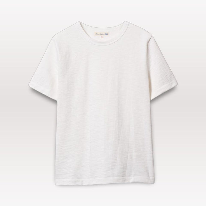 2S14 Loopwheeled Heavy T Shirt - White, flat lay