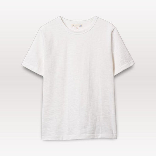 2S14 Loopwheeled Heavy T Shirt - White, flat lay