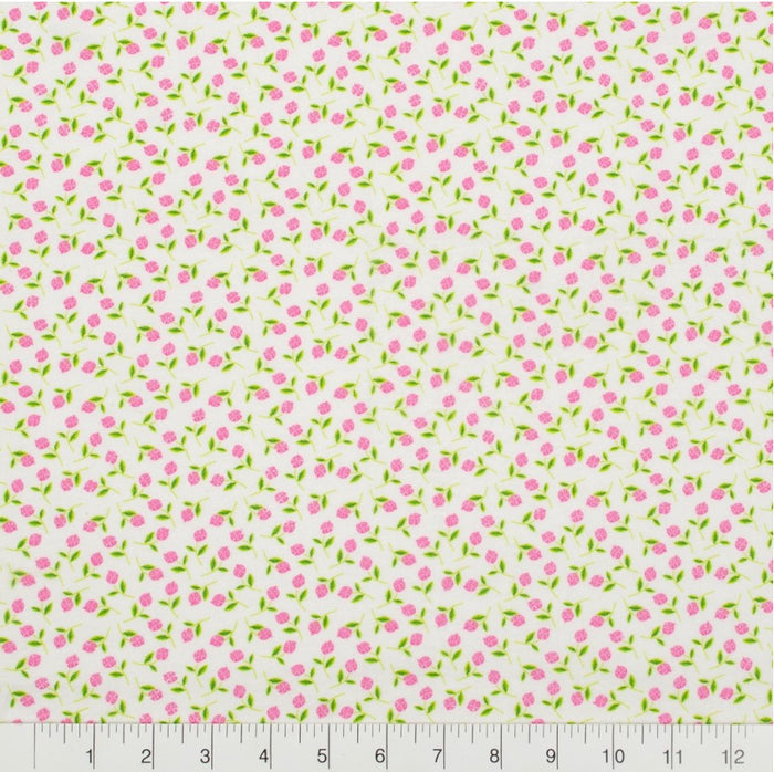 3 Flannel Fat Quarters Wild and Free Little Feet Boutique Pink White 18" x 21"  Baby