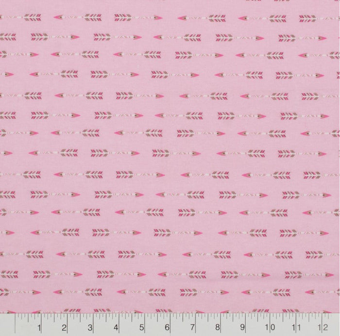3 Flannel Fat Quarters Wild and Free Little Feet Boutique Pink White 18" x 21"  Baby