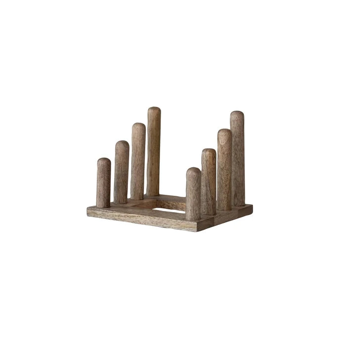 3 Plate Wood Stand - Madison's Niche