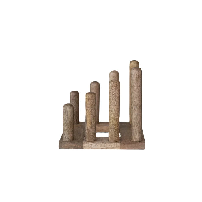 3 Plate Wood Stand - Madison's Niche