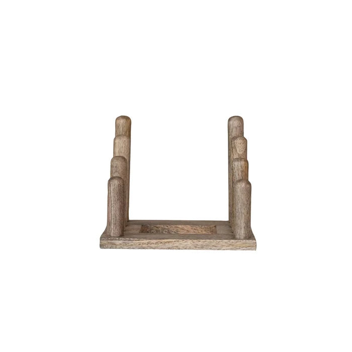 3 Plate Wood Stand - Madison's Niche