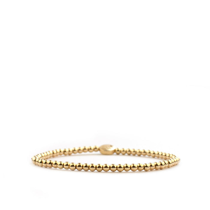 3 mm Gold Beaded Ball Bracelet - Madison's Niche