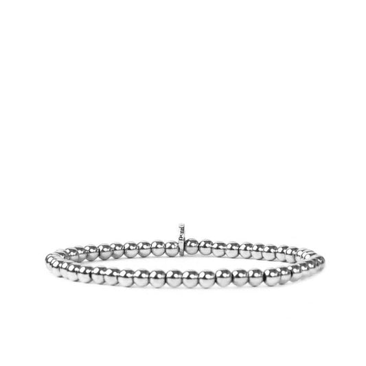 4MM Beaded Ball Bracelet in Silver - Madison's Niche