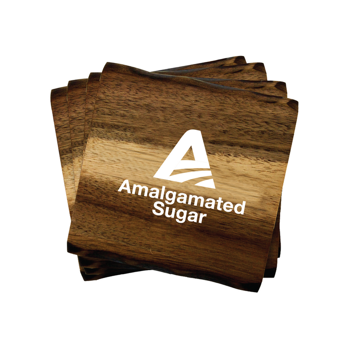 Acacia Wood Coaster: 4 Piece Set