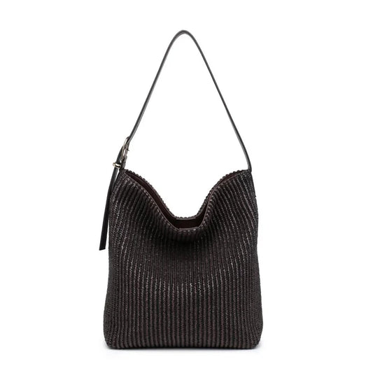 Alethea Hobo Bag in Chocolate - Madison's Niche