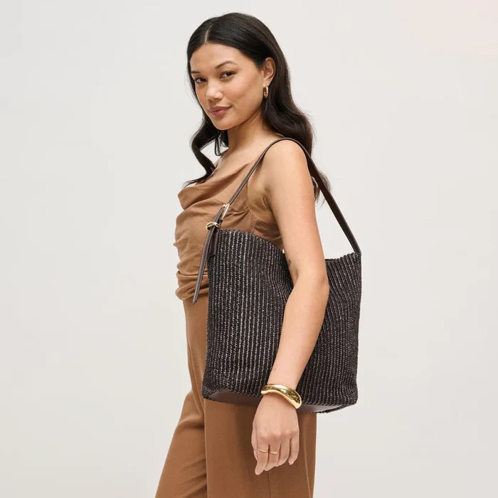 Alethea Hobo Bag in Chocolate - Madison's Niche