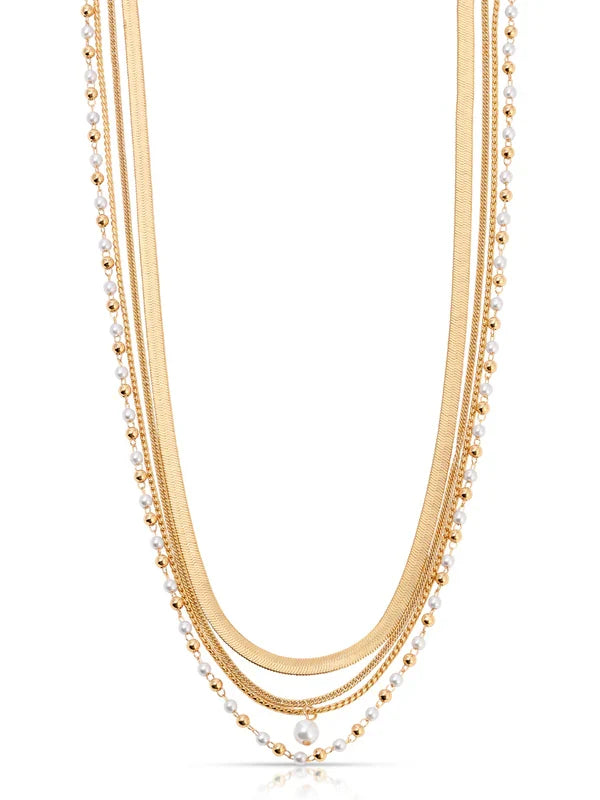 All the Chains Pearl Necklace