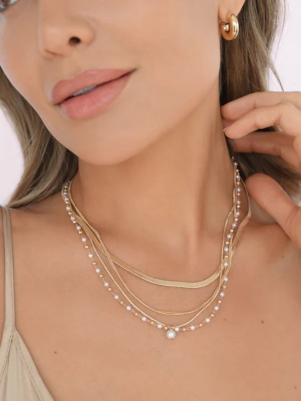 All the Chains Pearl Necklace