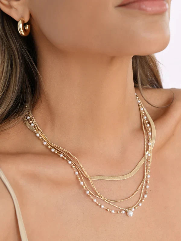 All the Chains Pearl Necklace