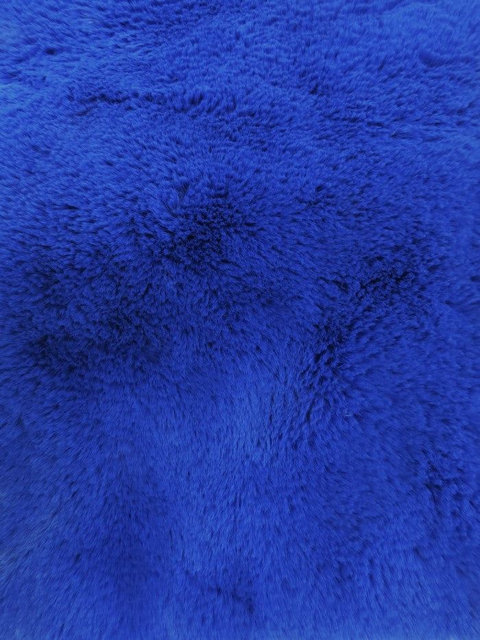Arctic Rabbit Minky / Royal Blue
