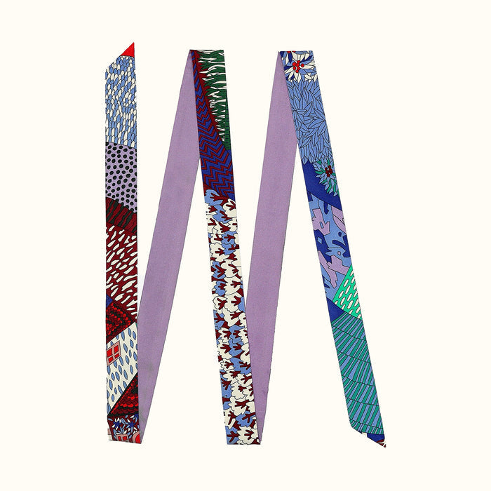 Front view of Artistic Print Skinny Scarf, ideal for everyday styling and weekend outings.