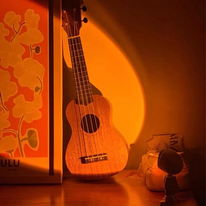 This mini astronaut-shaped lamp is used as a decorative element for ambient lighting in a corner of a room.