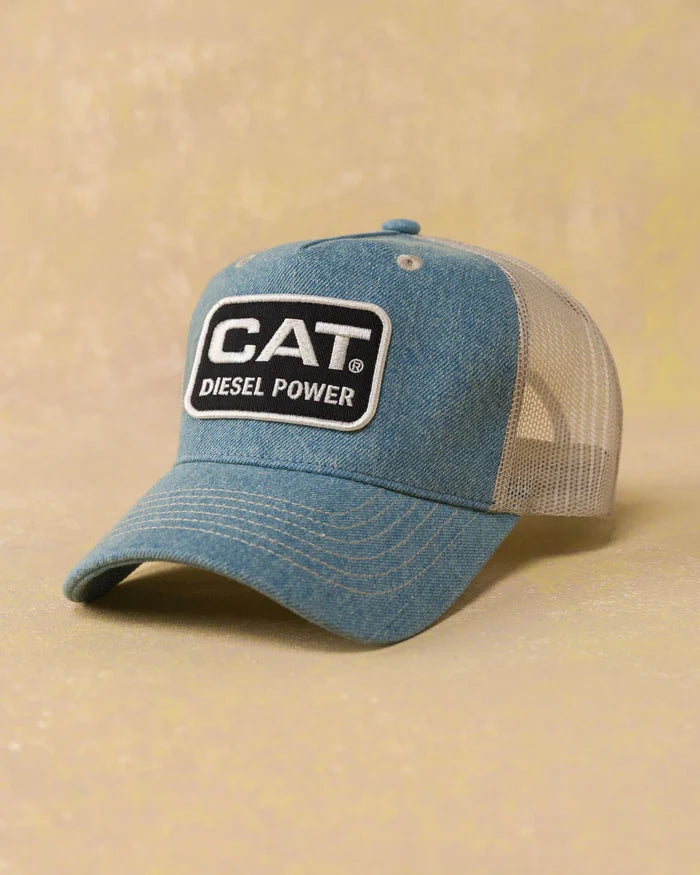 Avery Ranch CAT Trucker Hat - Blue Denim