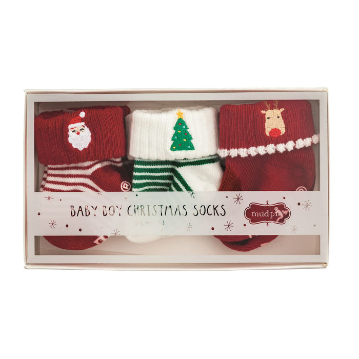 Baby Boy Christmas Sock Set