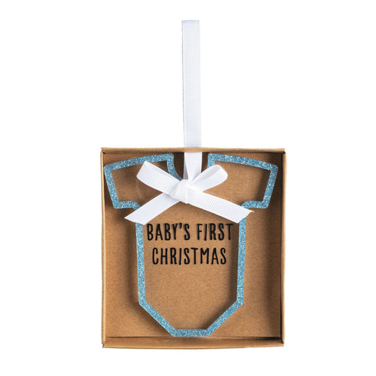 Baby's First Christmas Ornament in Blue