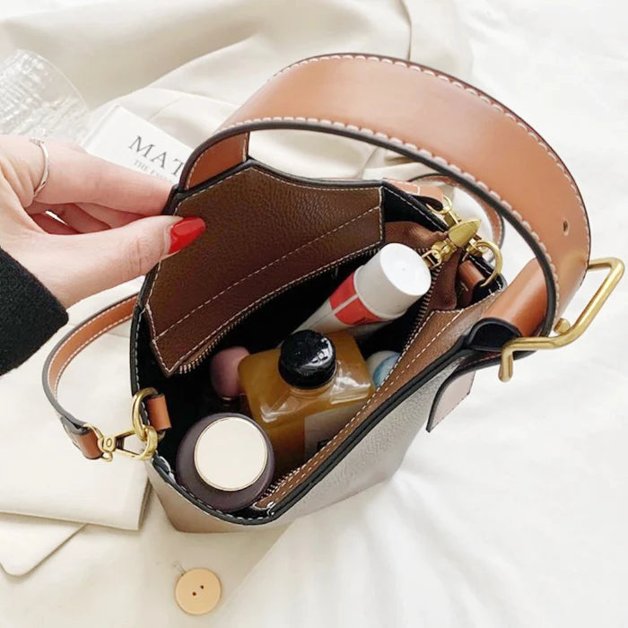 Top view of a Balloon Bucket Bag, showcasing the inteior space.