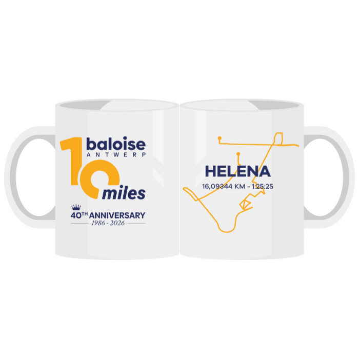 Baloise Antwerp 10 Miles - Finisher mug parcours