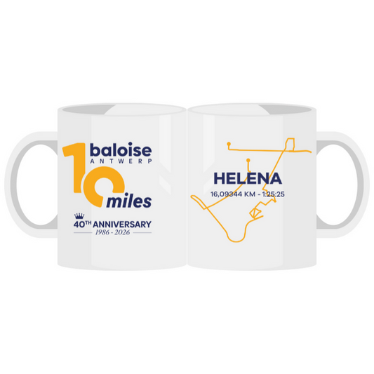 Baloise Antwerp 10 Miles - Finisher mug parcours