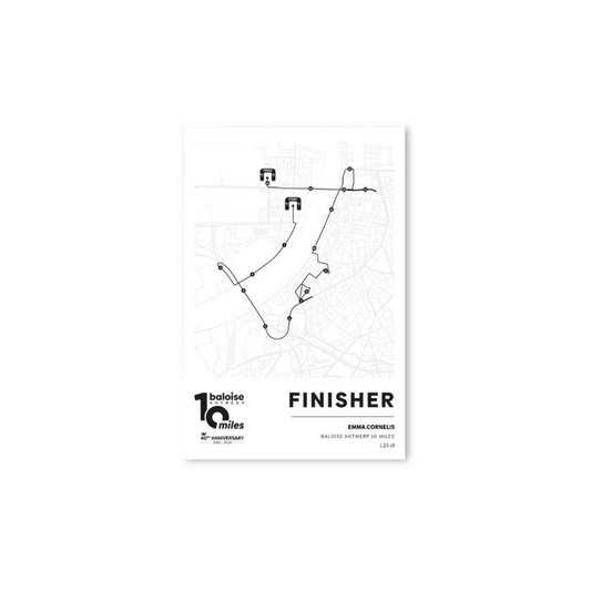 Baloise Antwerp 10 Miles - Poster parcours - 30x45cm
