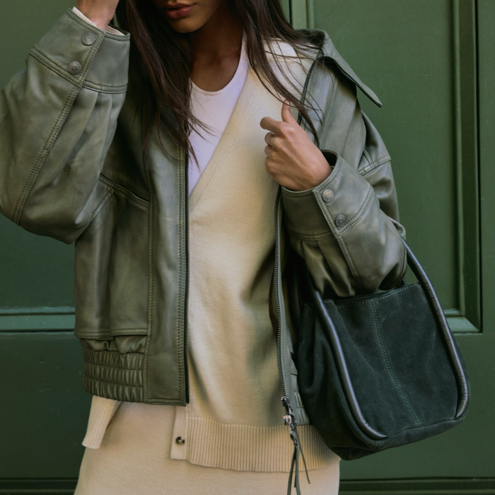 Barlow Bucket Bag in Olive