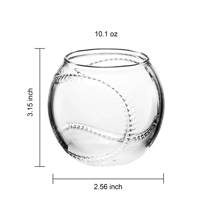 Baseball Round Whiskey Glasses - Madison's Niche