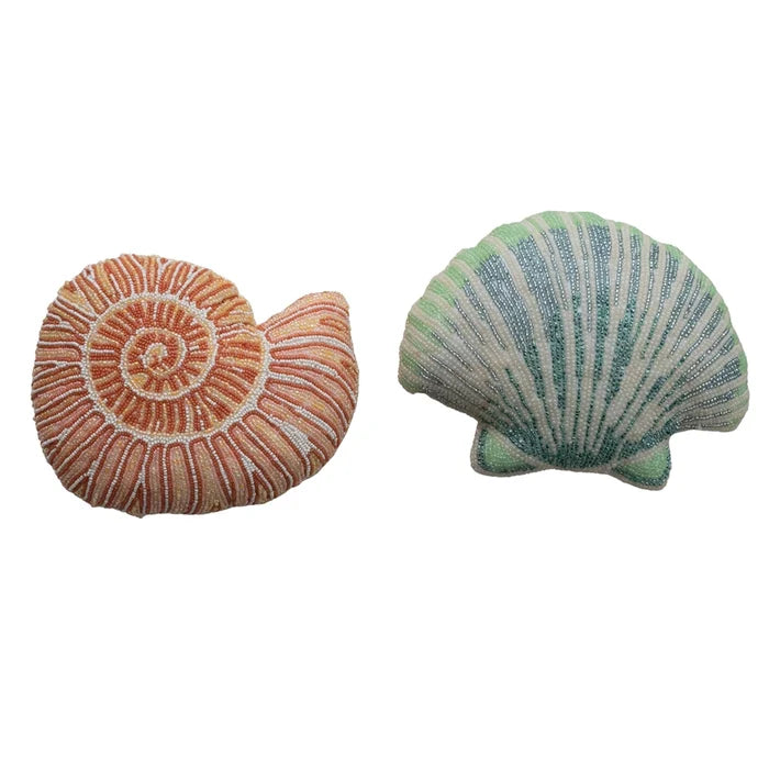 Beaded Shell Shaped Pillow - Madison's Niche