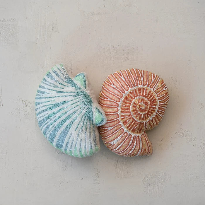 Beaded Shell Shaped Pillow - Madison's Niche