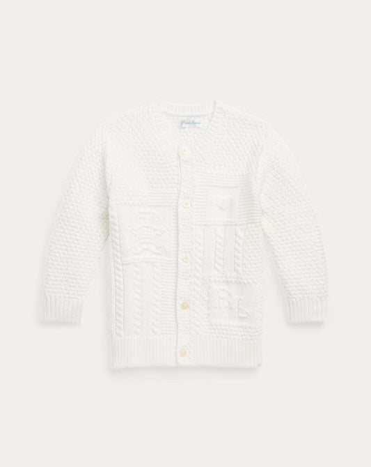 Bear Cardigan in Cream - Madison's Niche