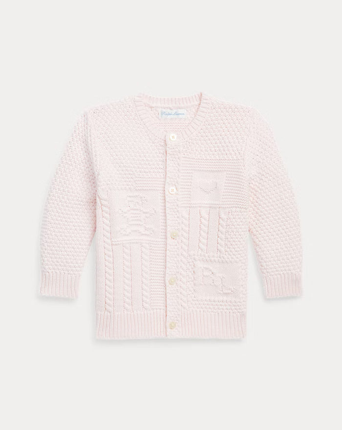 Bear Cardigan in Pink - Madison's Niche