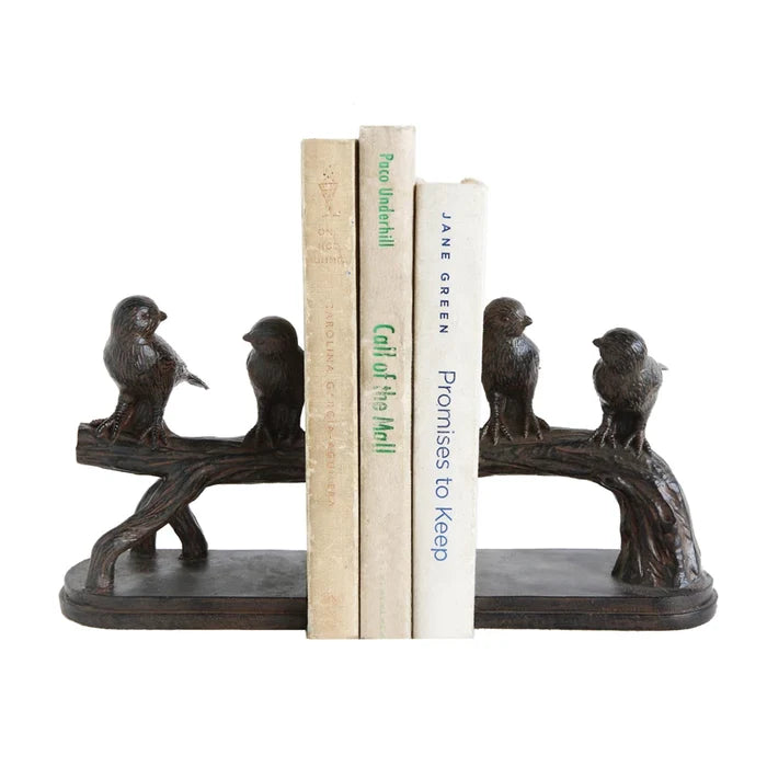 Bird on Branch Bookends - Madison's Niche
