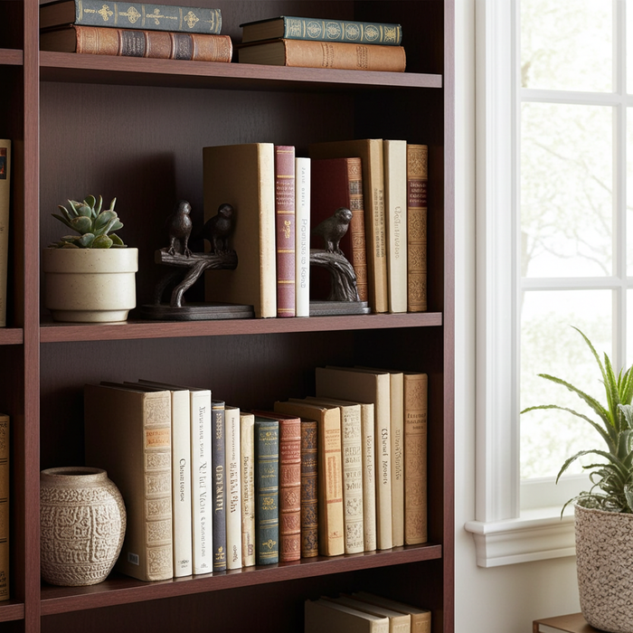 Bird on Branch Bookends - Madison's Niche