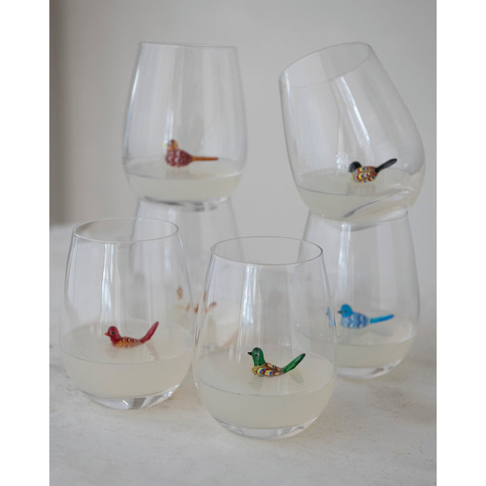 Bird Wine Glass