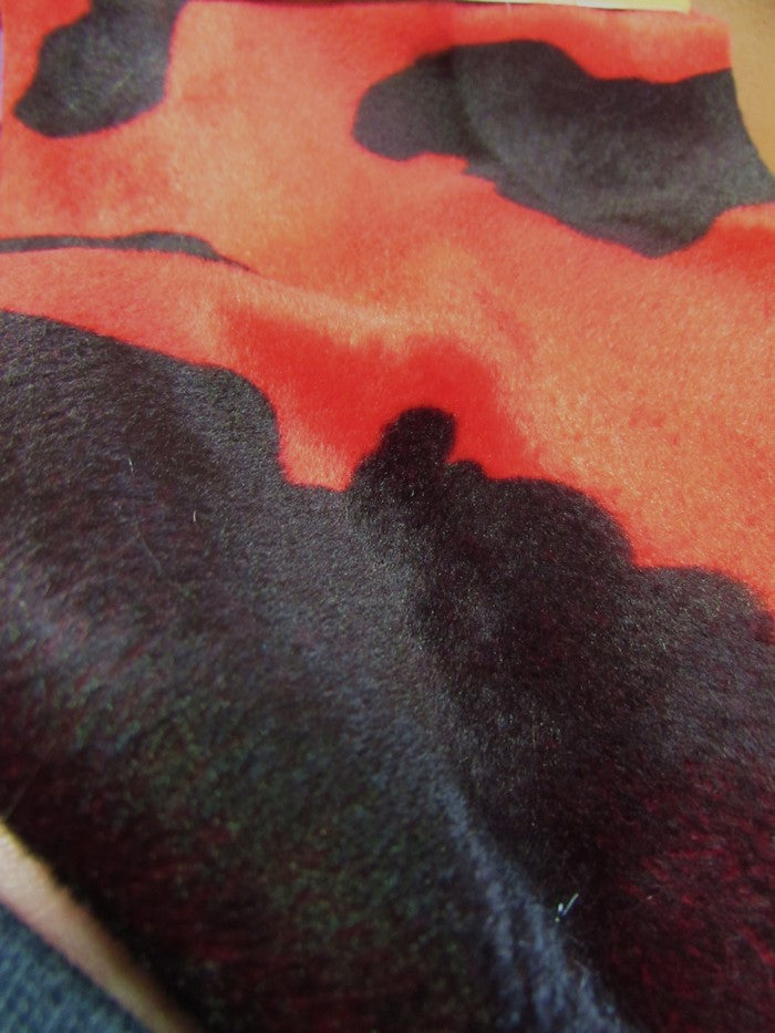 Black/White Velboa Cow Animal Short Pile Fabric / Sold By The Yard