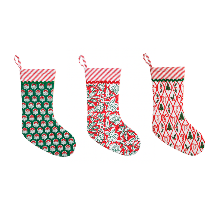 Block Print Stocking