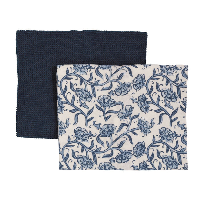 Blue Floral Towel Set - Madison's Niche