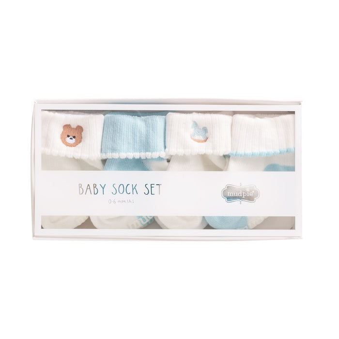 Blue Foldover Sock Set - Madison's Niche