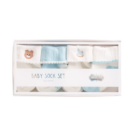 Blue Foldover Sock Set - Madison's Niche
