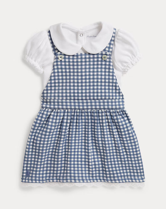 Blue Gingham Dress with Shirt - Madison's Niche