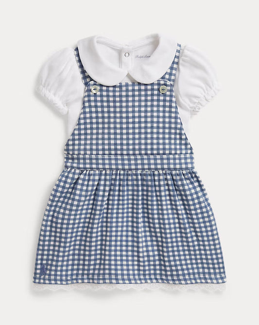 Blue Gingham Dress with Shirt - Madison's Niche