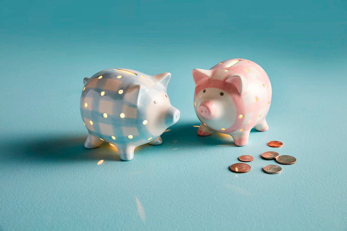 Blue Light Up Piggy Bank - Madison's Niche
